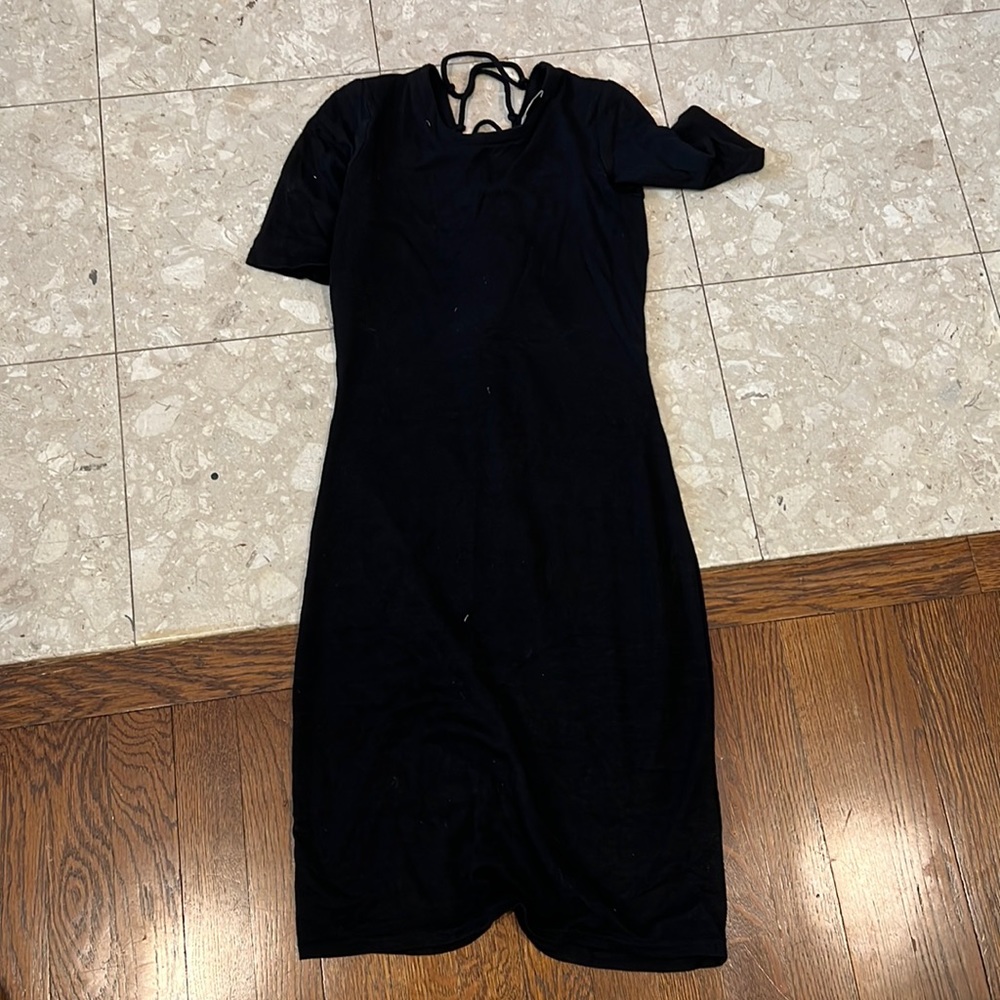 Lace Up Back Dress